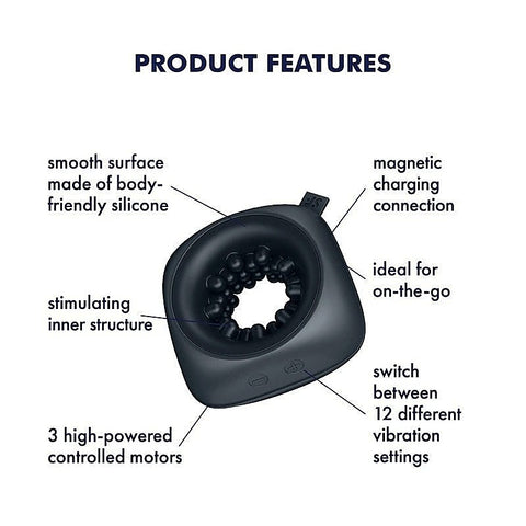 Ring Pocket Size Vibrating Male Stroker By Satisfyer - Masturbators and Strokers