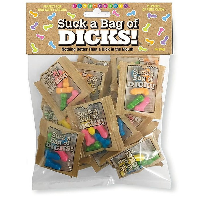 Suck A Bag Of Dicks Bulk Bag Of 25 Party Packs Pecker - Party Gifts and Novelties