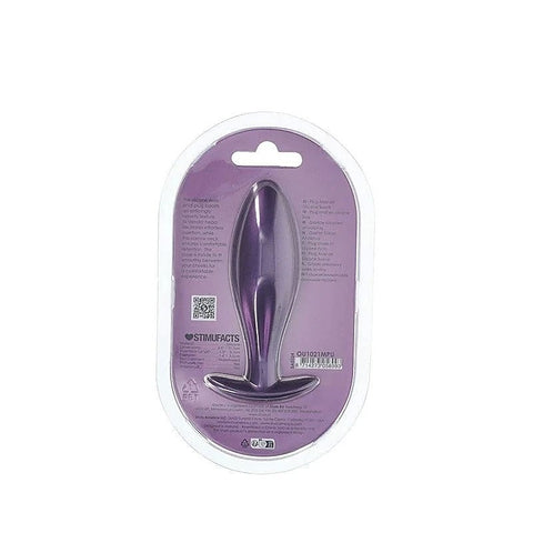 Ouch! Oval Shaped Metallic Anal Plug By Shots Toys - Butt Plugs