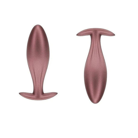 Ouch! Oval Shaped Metallic Anal Plug By Shots Toys - Butt Plugs