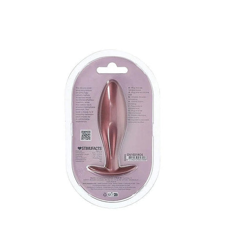 Ouch! Oval Shaped Metallic Anal Plug By Shots Toys - Butt Plugs