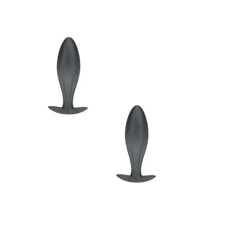 Ouch! Oval Shaped Metallic Anal Plug By Shots Toys - Butt Plugs