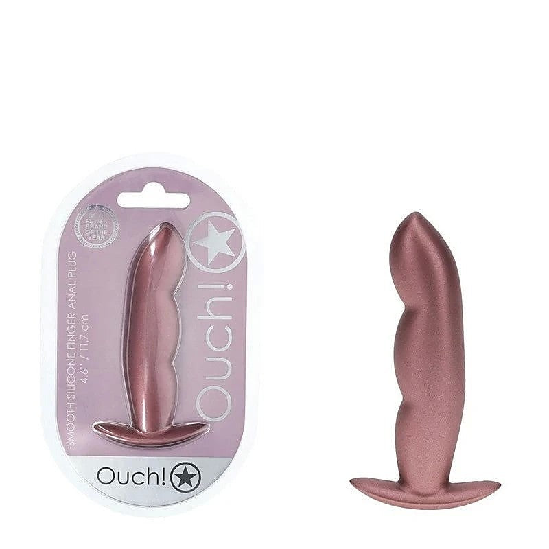 Finger Shaped Metallic Silicone Butt Plug By Shots Toys - Butt Plugs