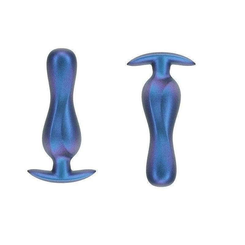 Shots Ouch! Curvy Metallic Silicone Anal Plug By Shots Toys - Butt Plugs