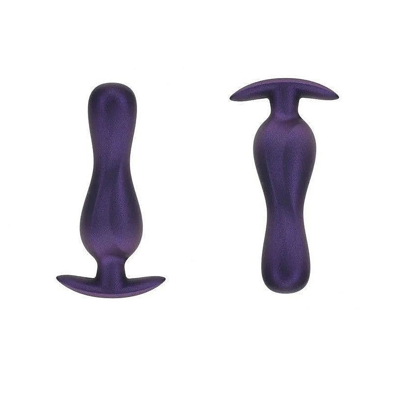 Shots Ouch! Curvy Metallic Silicone Anal Plug By Shots Toys - Butt Plugs