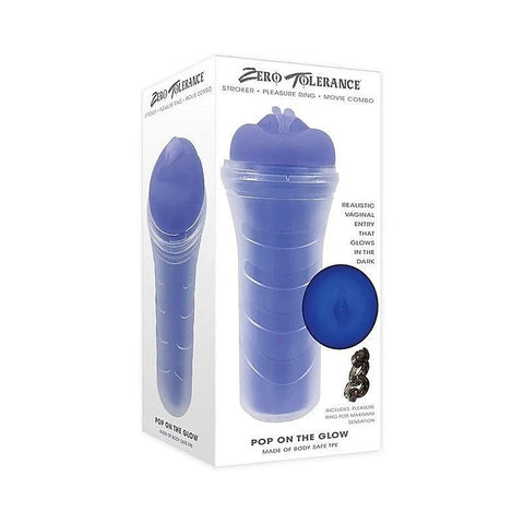 Zero Tolerance POP ON THE GLOW Realistic Male Stroker Purple - Masturbators and Strokers