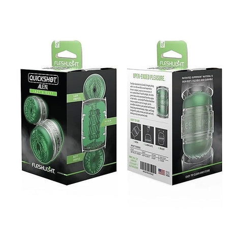 Quickshot Alien Green Metallic By Fleshlight - Fleshlight Male Masturbators