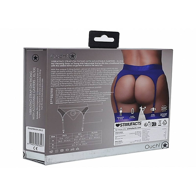 Ouch! Vibrating Strap-On Thong By Shots Toys - Strap On Sextoys