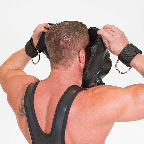 Neoprene Gas Mask Hood by XR Brands - Bondage Hoods