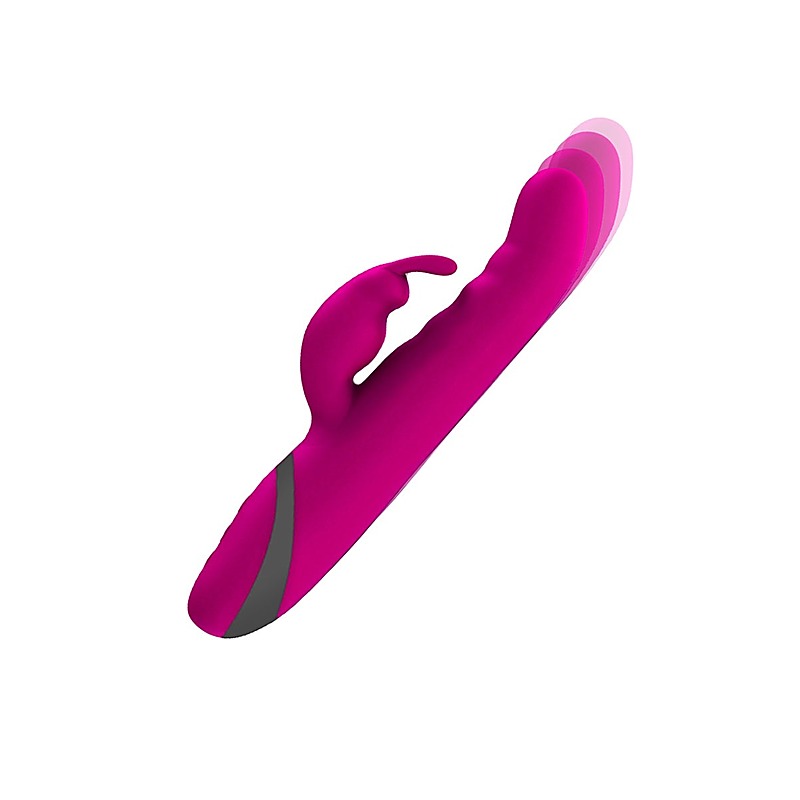 BMS Factory Commotion Cha Cha Thrusting Rabbit Vibrator Raspberry - Rabbit Vibrators