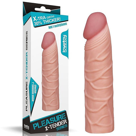 Pleasure X Tender Penis Extension Sleeve By Lovetoy - Penis Sleeves and Extenders