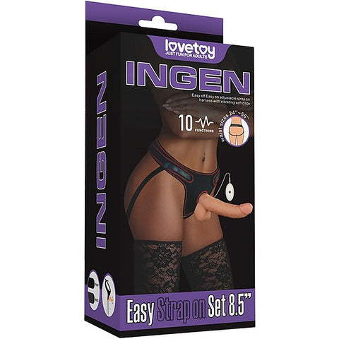 Ingen Multi Functions Vibrating Easy Strap-On Set By Lovetoy - Strap On Sextoys