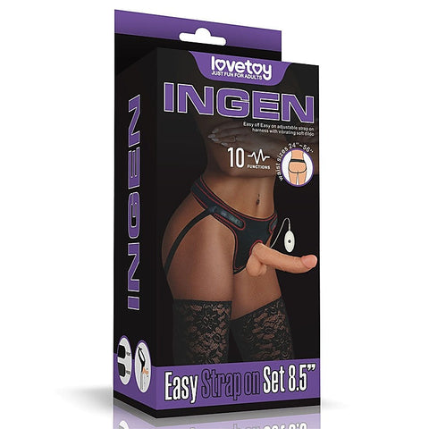 Ingen Multi Functions Vibrating Easy Strap-On Set By Lovetoy - Strap On Sextoys