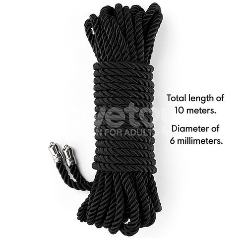 Lovetoy Rebellion Reign Silky Bondage Play Rope 10 Metre - Cuffs And Restraints