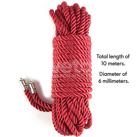 Lovetoy Rebellion Reign Silky Bondage Play Rope 10 Metre - Cuffs And Restraints