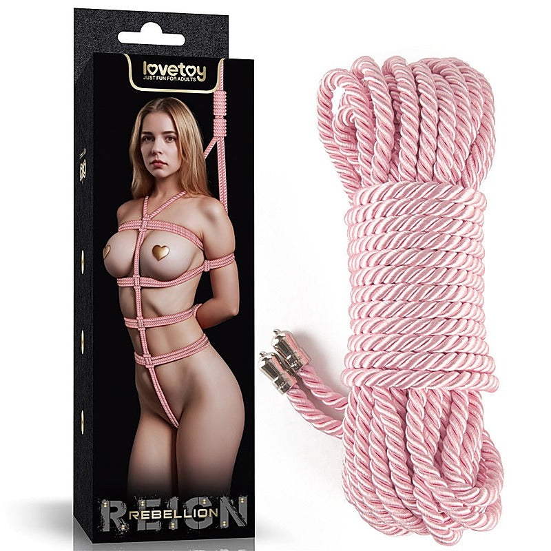 Lovetoy Rebellion Reign Silky Bondage Play Rope 10 Metre - Cuffs And Restraints