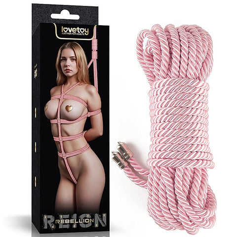 Lovetoy Rebellion Reign Silky Bondage Play Rope 10 Metre - Cuffs And Restraints