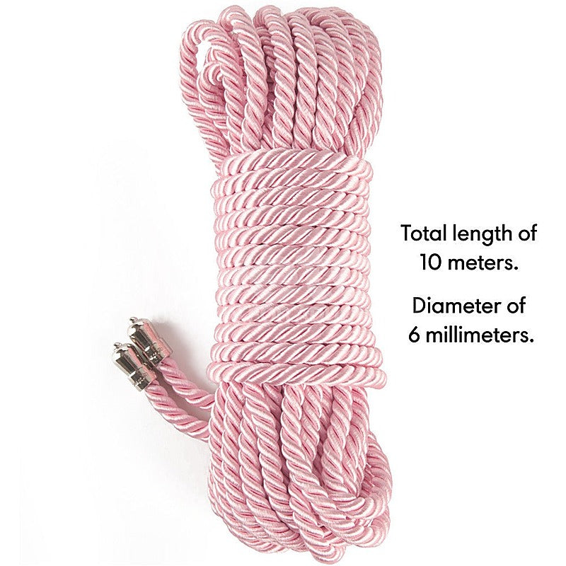 Lovetoy Rebellion Reign Silky Bondage Play Rope 10 Metre - Cuffs And Restraints