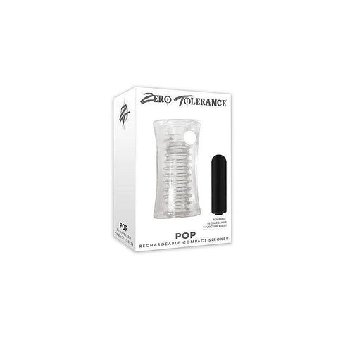 Zero Tolerance Pop Male Stroker With Vibrating Bullet Clear