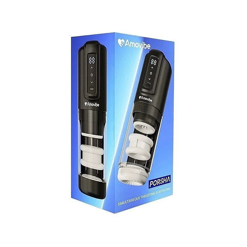 Porsha Rechargeable Automatic Male Masturbator By Amovibe - Masturbators and Strokers