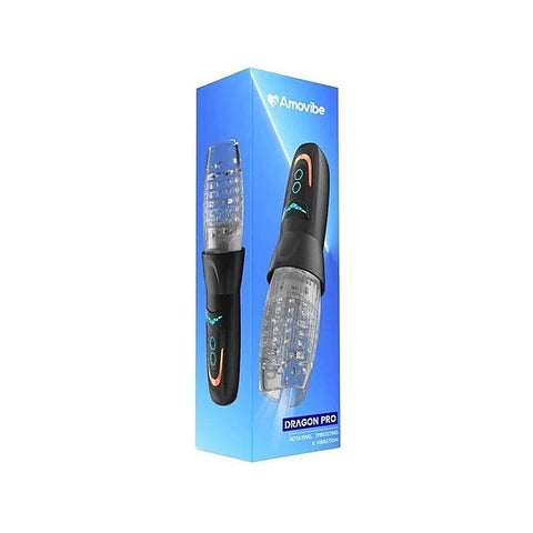 Amovibe Dragon Pro Rechargeable Rotating Male Masturbator Black