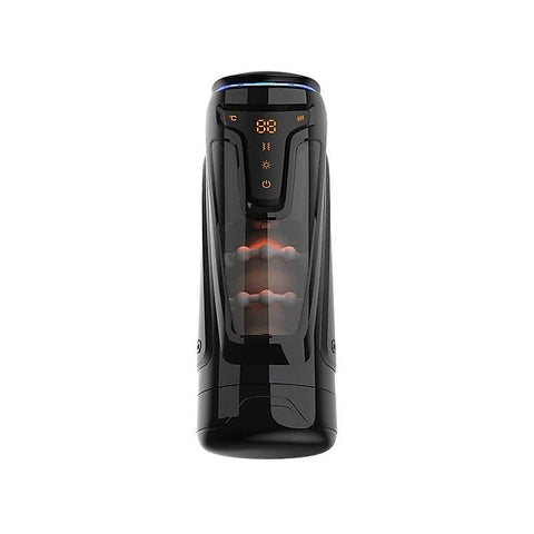 Amovibe Warrior Rechargeable Thrusting Male Masturbator Black - Masturbators and Strokers