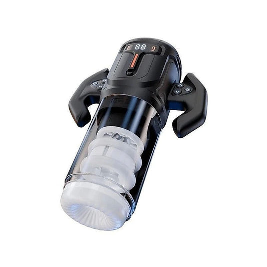 Amovibe Turbo Thrusting and Rotating Male Masturbator Black