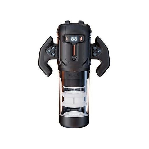 Amovibe Turbo Thrusting and Rotating Male Masturbator Black