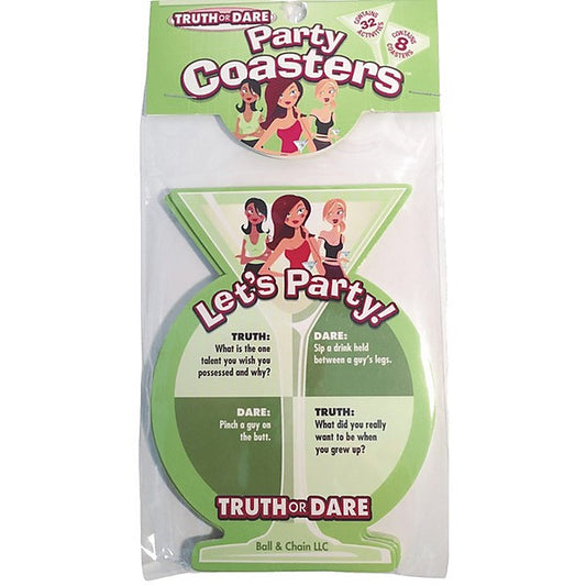 Truth Or Dare Bachelorette Party Coaster By Ball & Chain - Party Gifts and Novelties