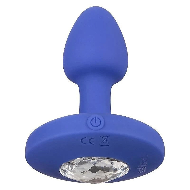 California Exotics Cheeky Gems Rechargeable Vibrating Anal Plug Purple - Butt Plugs