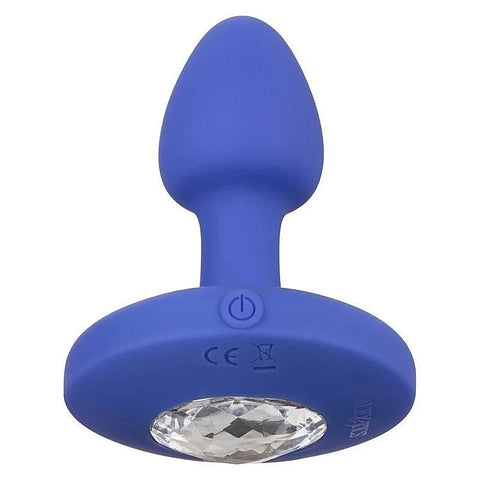 California Exotics Cheeky Gems Rechargeable Vibrating Anal Plug Purple - Butt Plugs