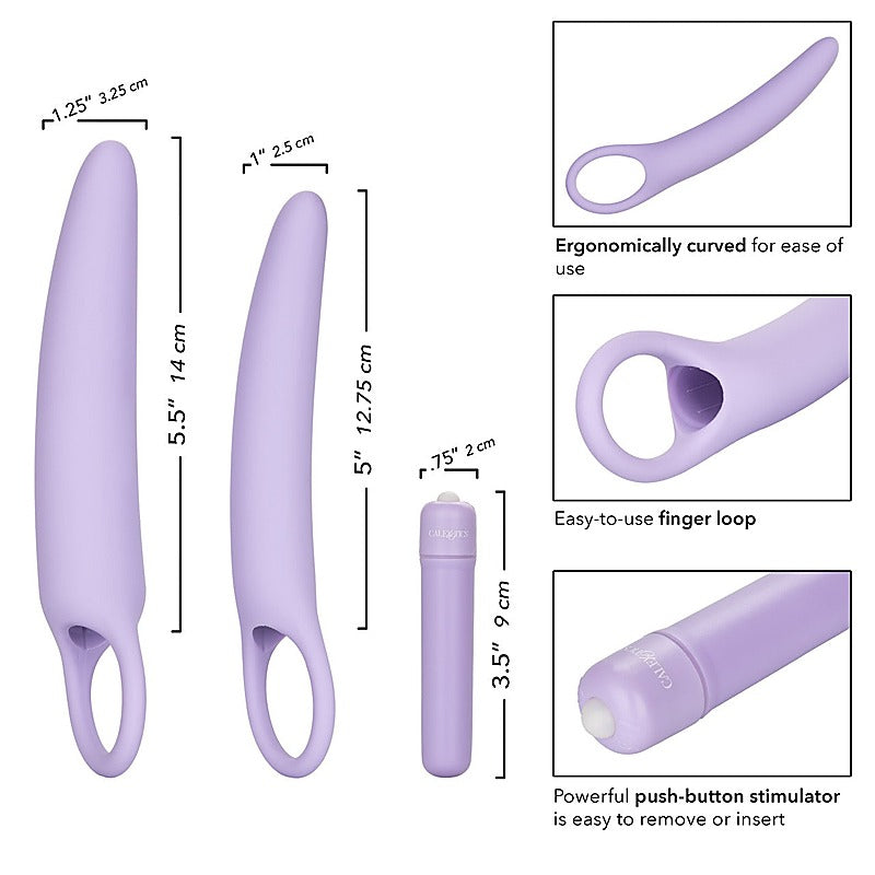 Isabelle Vibrating Silicone Dilator Set Of 2 - Clit Ticklers and Pulsators