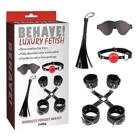 Behave Dominate Tonight Adjustable S&M Kit By Chisa - Bondage Kits