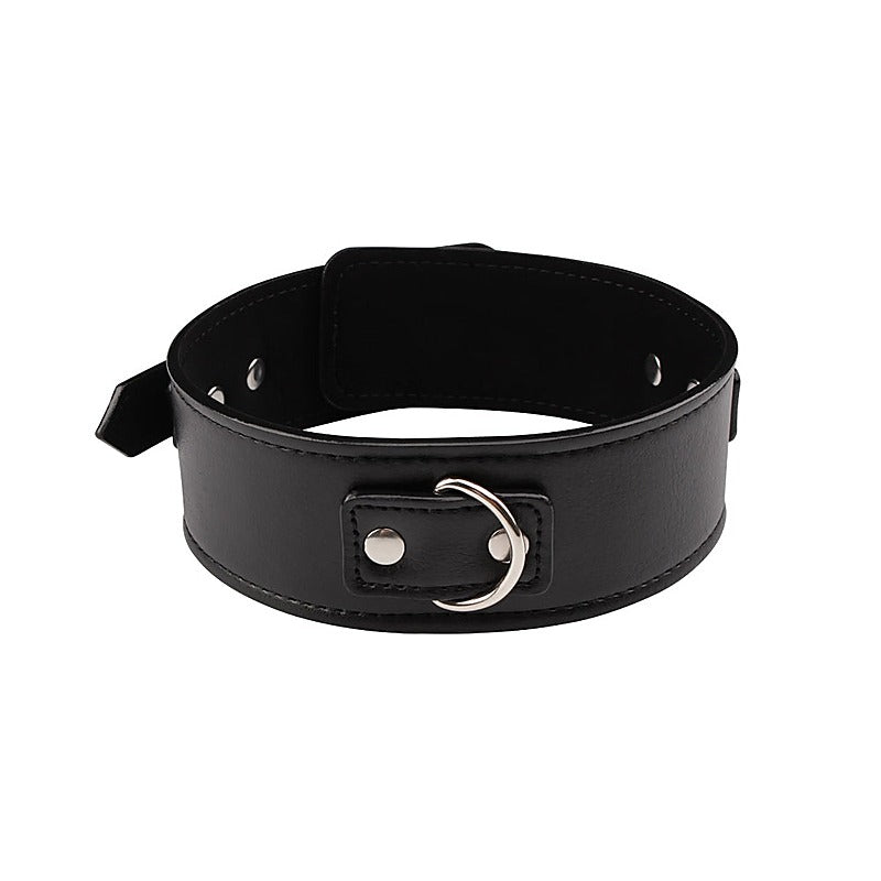 Behave Midnight Fully Adjustable Bondage Collar Black - Collars and Leads