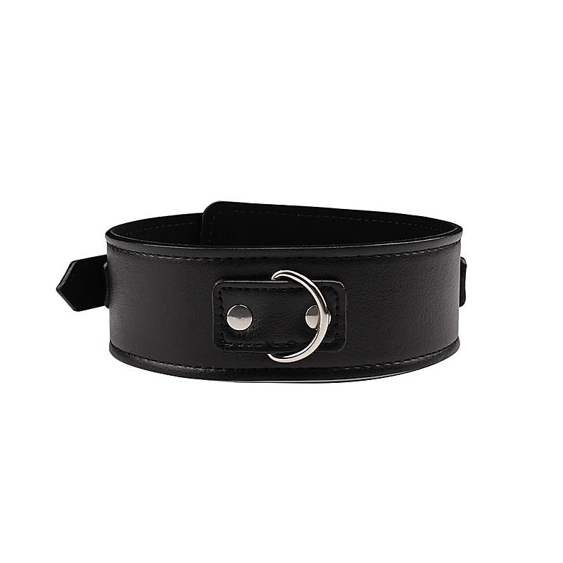 Behave Midnight Fully Adjustable Bondage Collar Black - Collars and Leads