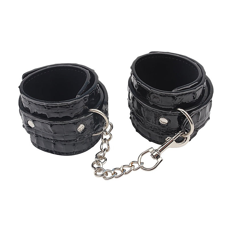 Behave Surrender Fully Adjustable Ankle Restraints Black - Cuffs And Restraints