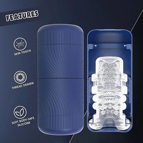 Lust Ripple Phantom Mens Masturbator Blue