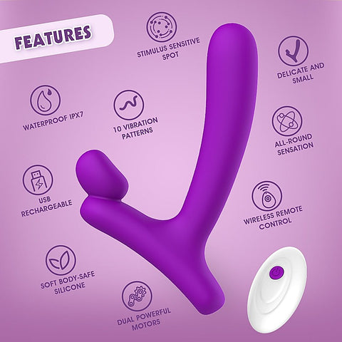 Lust Ripple Horny Remote Control Personal Massager Purple - Personal Massagers