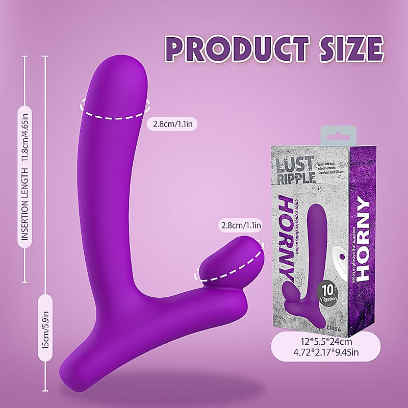Lust Ripple Horny Remote Control Personal Massager Purple - Personal Massagers