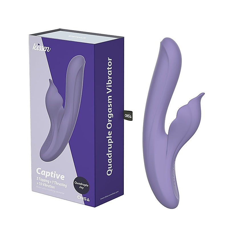 Kissen Captive Quadruple Orgasm Adult Massager Purple - Rabbit Vibrators