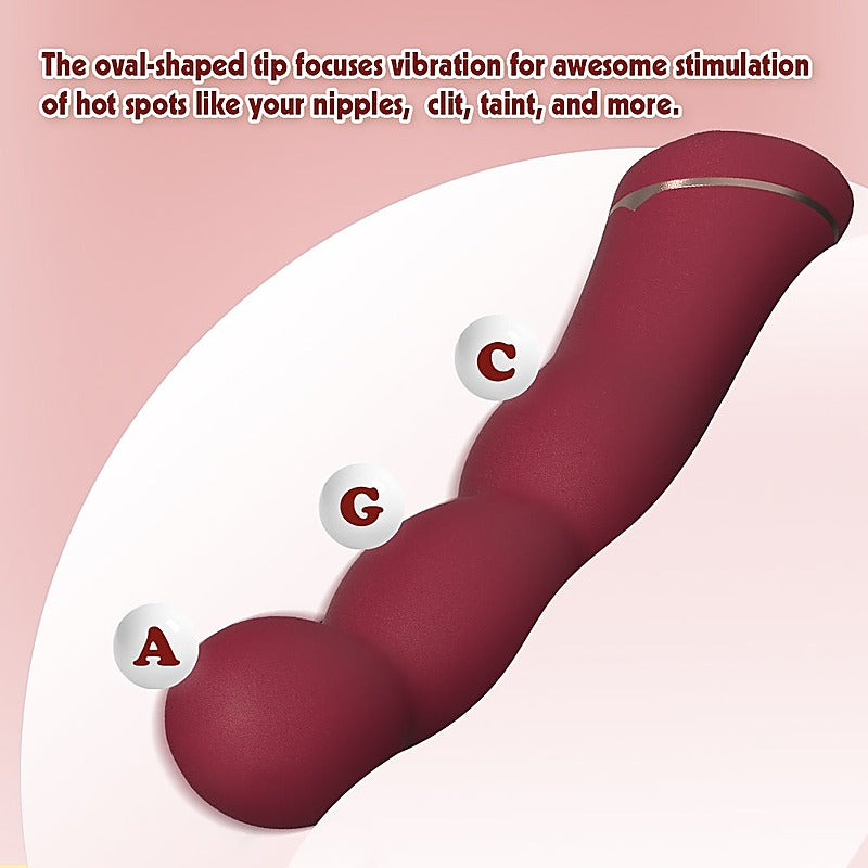Lust Ripple Lapper Multi Function G Spot Vibrator Burgundy - G-Spot Vibrators