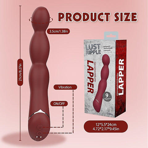 Lust Ripple Lapper Multi Function G Spot Vibrator Burgundy - G-Spot Vibrators