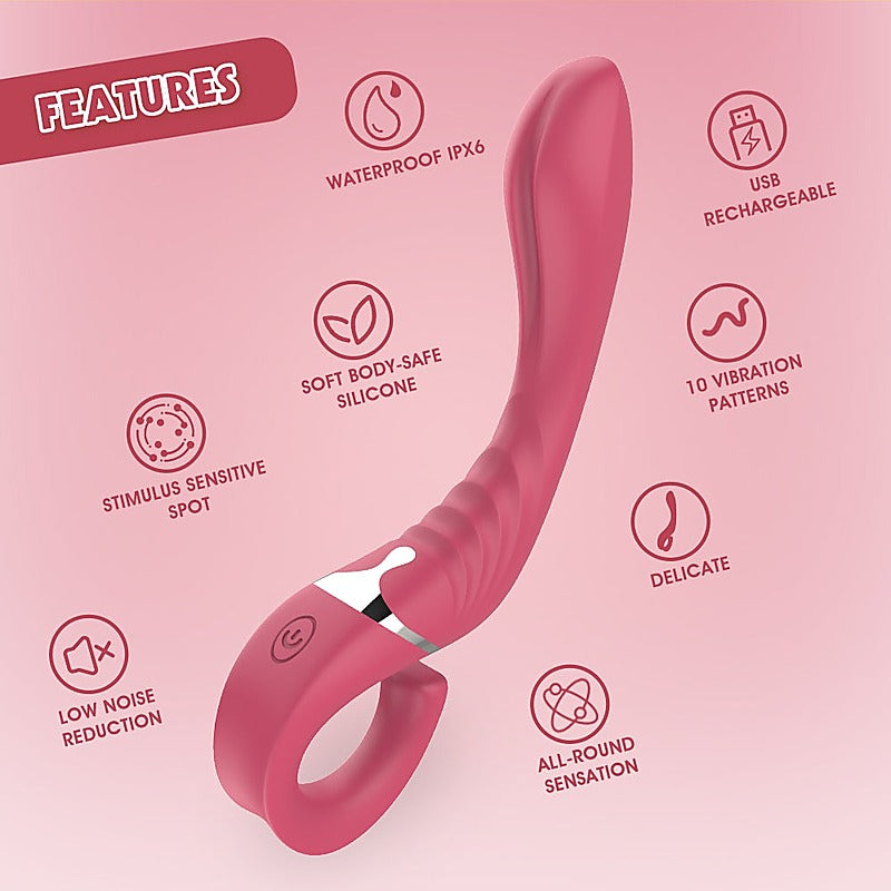 Lust Ripple Cavort 10 Function G Spot Vibrator Pink - G-Spot Vibrators