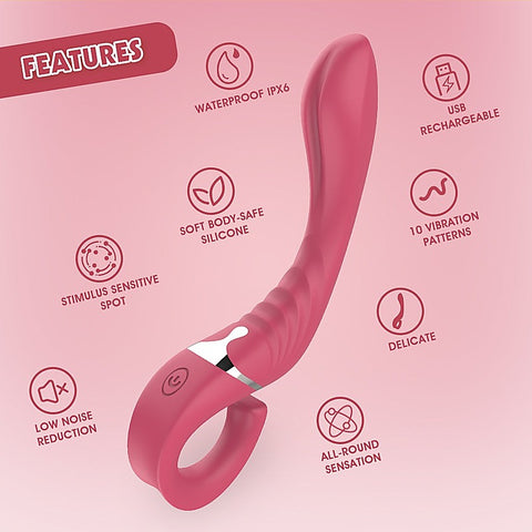 Lust Ripple Cavort 10 Function G Spot Vibrator Pink - G-Spot Vibrators