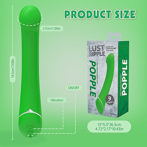 Lust Ripple Popple 9 Function G Spot Massager Green - G-Spot Vibrators
