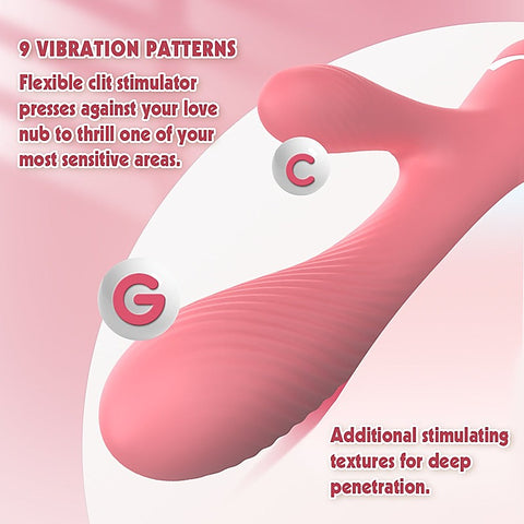 Lust Ripple Coney 9 Function Rabbit Vibrator Pink - Rabbit Vibrators