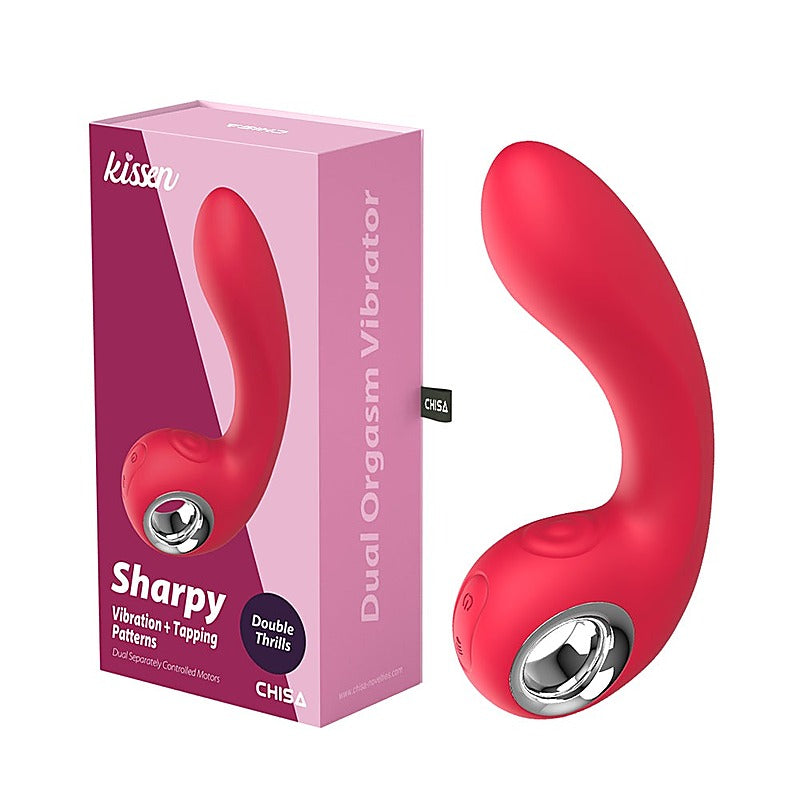 Kissen Sharpy Dual Orgasm Silicone G Spot Vibrator Pink - G-Spot Vibrators
