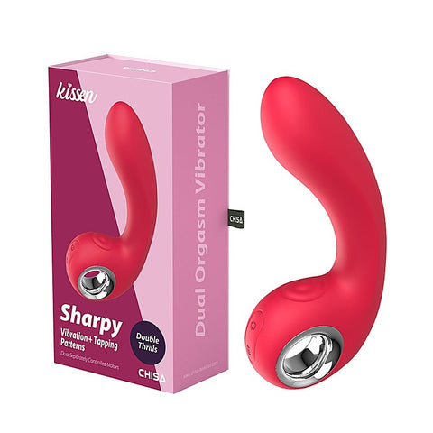 Kissen Sharpy Dual Orgasm Silicone G Spot Vibrator Pink - G-Spot Vibrators