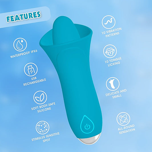 Lust Ripple Succubi 10 Function Clitoral Stimulator Blue - Clit Ticklers and Pulsators