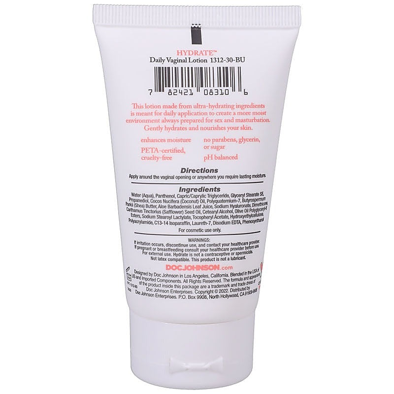 Hydrate Daily Vaginal Lotion By Doc Johnson - Delay and Excite Sprays